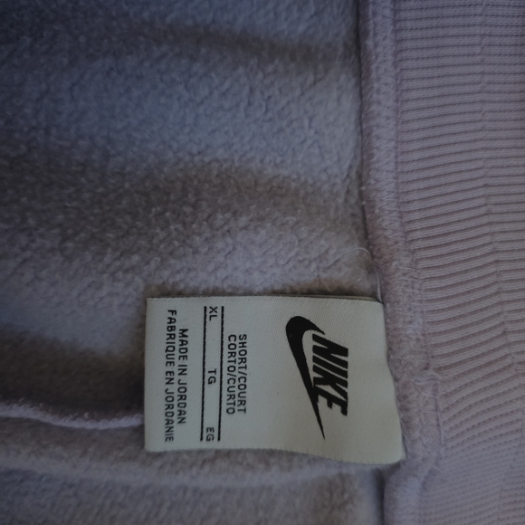 Lavender Nike Fleece Shorts - Picture 5 of 5